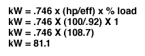 kW calculation