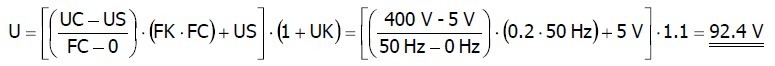 VFD V/F characteristic result