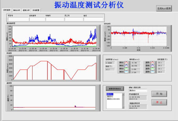 vibration speed and temperature